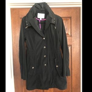Laundry by Shelli Segal Black Raincoat